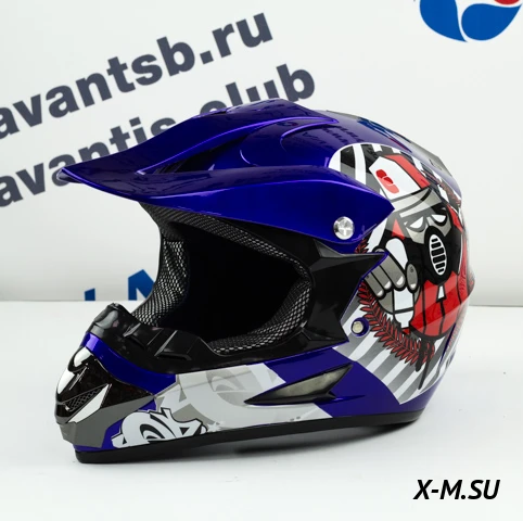 Шлем кроссовый Avantis Graffiti, Синий Шлем кроссовый Avantis Graffiti, Синий