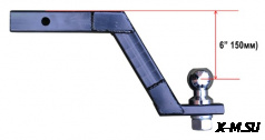 Фаркоп с шаром 50 мм, занижение 6&quot; (150 мм) (Комплект с установкой)