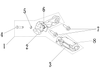 Передняя левая подножка МОТОЦИКЛА BENDA ROCK 300
