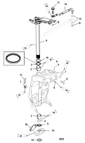 Поворотный кронштейн и рулевой рычаг 4-Х ТАКТНОГО ПЛМ MERCURY 100 Серийный номер от 1B227000 до 1B366822